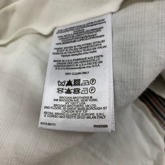 BLACK FLEECE Size 38 Grey Navy White Plaid Wool Notch Lapel Suit - Picture 10 of 11